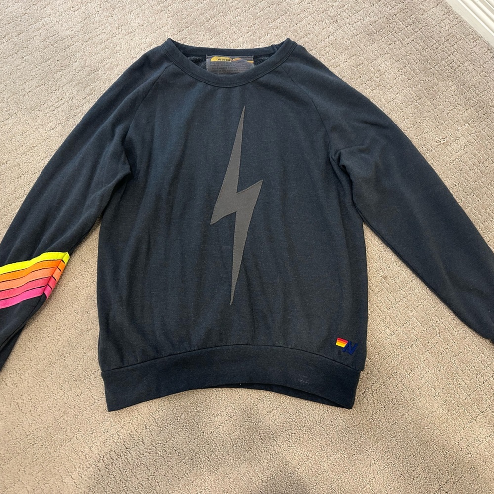 Aviator Nation Lightning Bolt crew neck